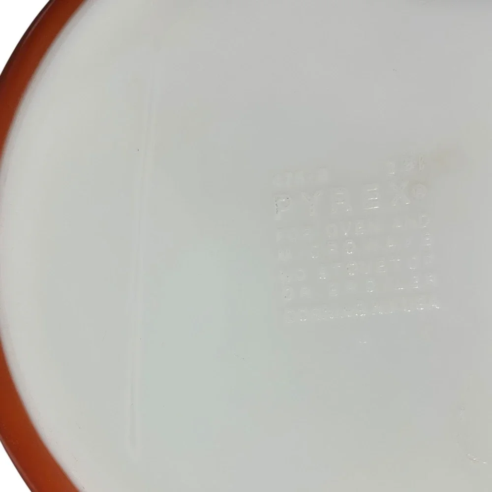 Pyrex Autumn Harvest 471-B 1.5 Pt Casserole Dish No Lid Burnt Orange Wheat USA